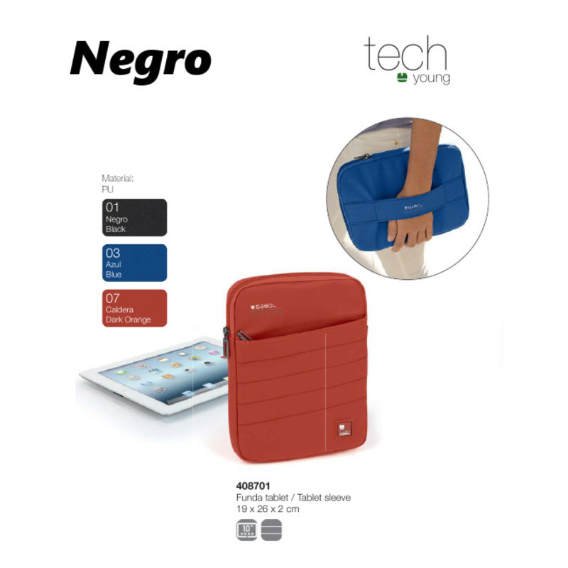 FUNDA TABLET 10" GABOL17 BUSINESS TECH NEGRO 408701