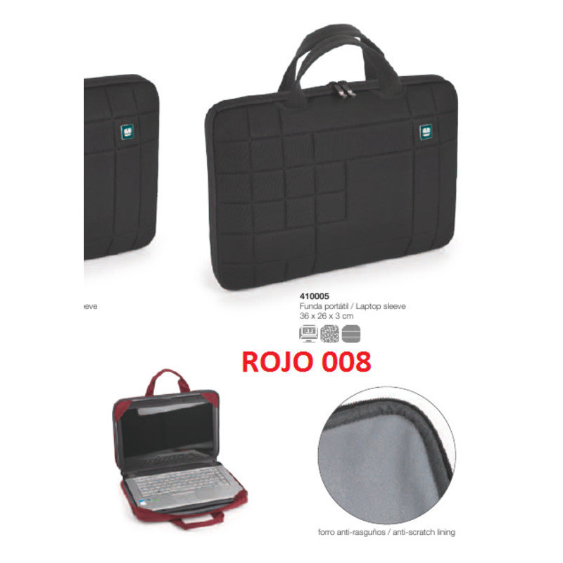FUNDA PORTÁTIL 13,3'' ROJO BULK 410005 8 GABOL18 BUSINESS WINTER