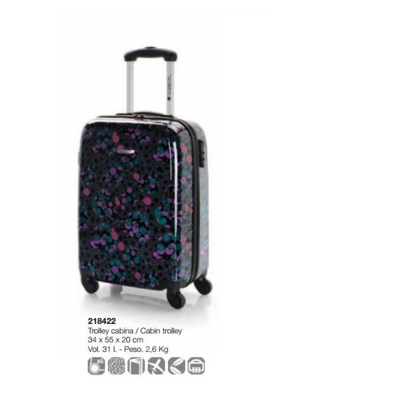 TROLLEY GABOL16 SCHOOL CLOVER CABINA RIGIDA 53CM 218422 ^