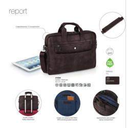 BANDOLERA 2 DEPARTAMENTOS 15,6''/IPAD CHOCOLATE REPORT 410320 15 GABOL18 BUSINESS WINTER