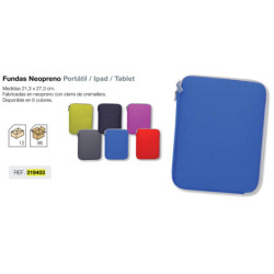 FUNDA TABLET 10" LAGART NEOPRENO CREMALLERA 319403 POESSA ^
