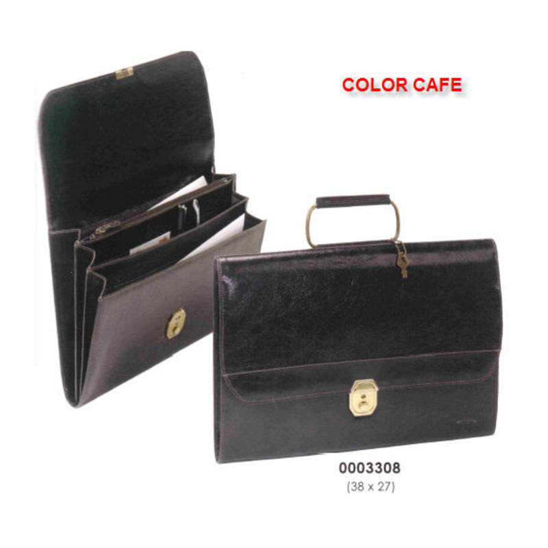 MALETIN MATTIES PORTADOCUMENTOS ASA POLIPIEL CAFE 38CM 3308