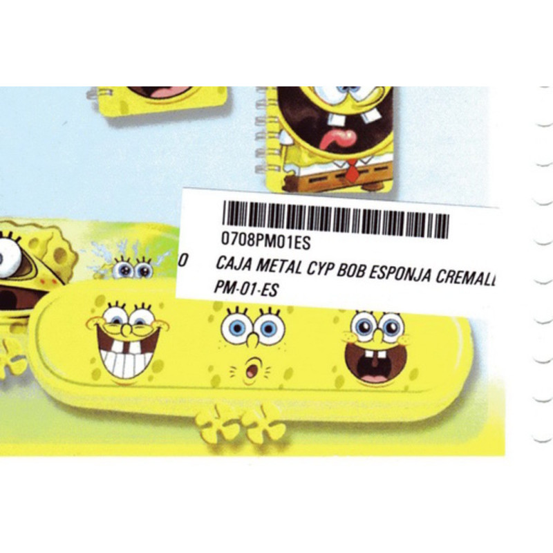 CAJA METAL CYP BOB ESPONJA CREMALLERA PM-01-ES ^