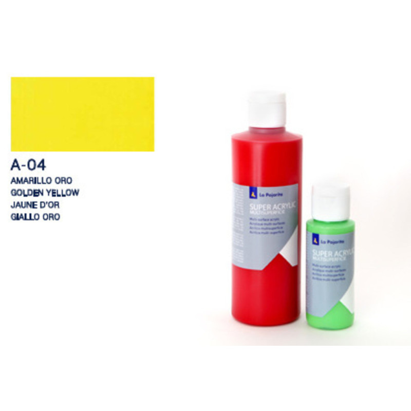 PINTURA ACRILICA BOTE 60ML A-04 AMARILLO ORO 177776