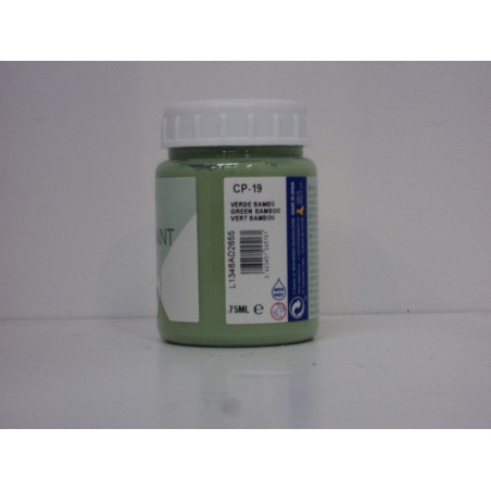 PINTURA PAJARITA CHALK PAINT BOTE 75ML CP-19 VERDE BAMBU UNIDAD 104516