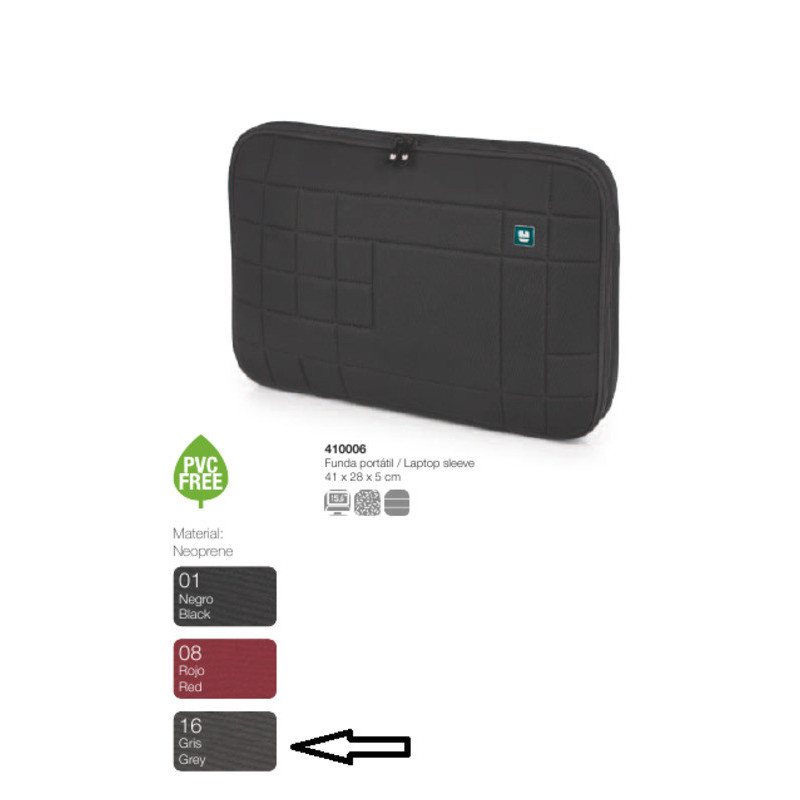 FUNDA PORTÁTIL 15,6'' GRIS BULK 410006 16 GABOL18 BUSINESS WINTER