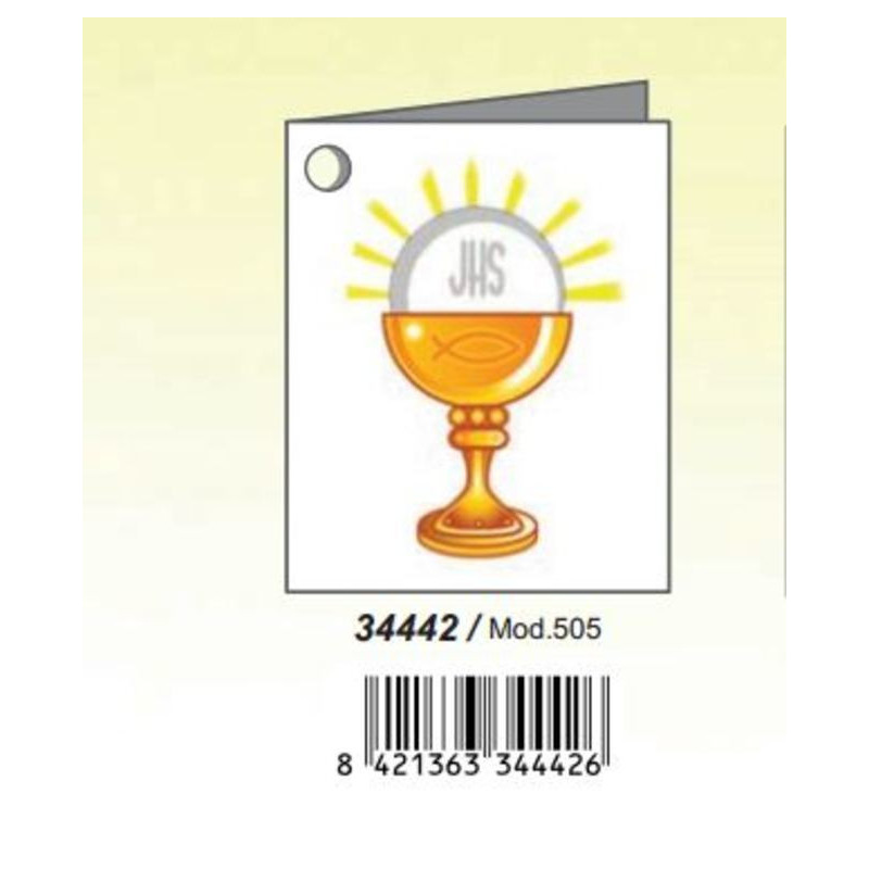 TARJETA REGALO ARGU COMUNION TROQUELADA P/100U 34442 MOD 505 ^
