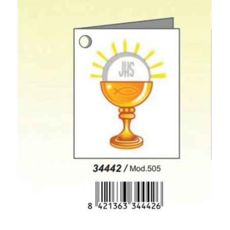 TARJETA REGALO ARGU COMUNION TROQUELADA P/100U 34442 MOD 505 ^