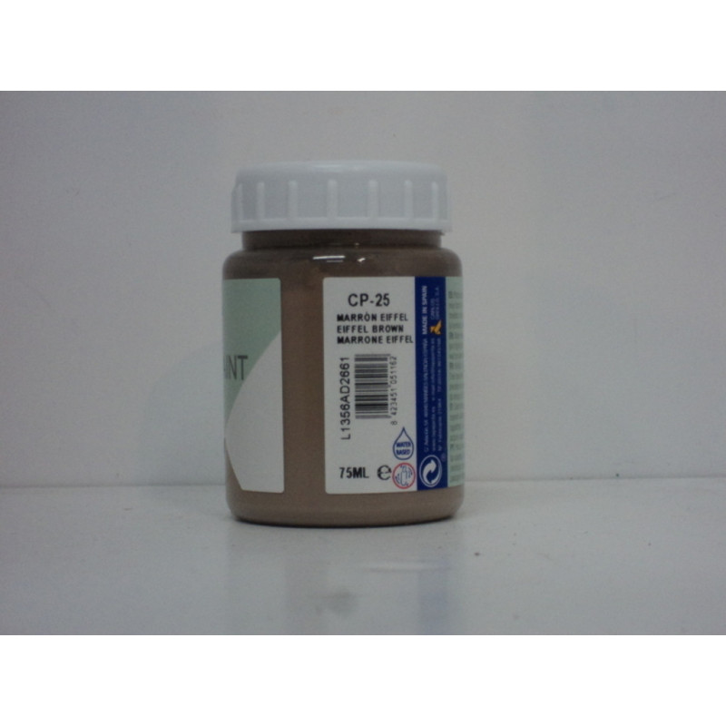PINTURA CHALK PAINT BOTE 75ML CP-25 MARRON EIFFEL UNIDAD 105116
