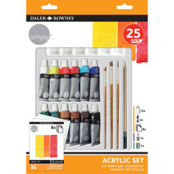 PINTURA DALER ROWNEY ACRILICO SET 25 PIEZAS 12ML 126500410 FILA