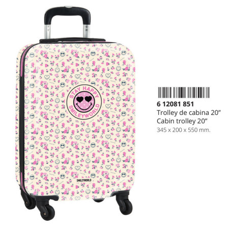 TROLLEY CABINA 20" SMILEY WORLD GARDEN 612081851 55*34,5 SAFTA22