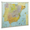 MAPA ESPAÑA MAGNETICO MARCO ALUMINIO 101X137CM FAIBO