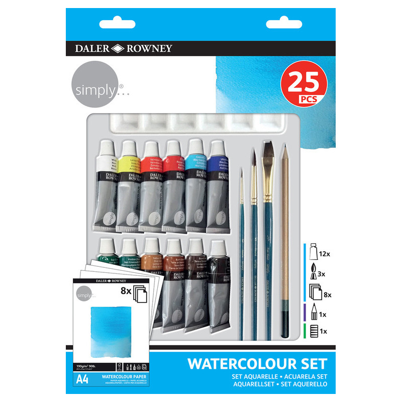 PINTURA DALER ROWNEY ACUARELA SET 25 PIEZAS 12ML 134500410 FILA