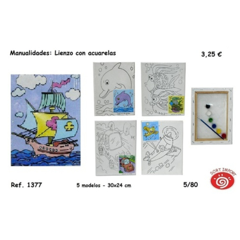 BASTIDOR C/LIENZO SORT PREDISEÑADO C/PINTURAS 1377