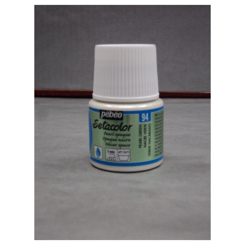 PINTURA PEBEO SETACOLOR  45ML NACAR VERDE PERLA C-94