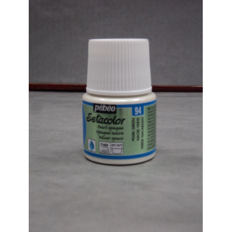 PINTURA PEBEO SETACOLOR  45ML NACAR VERDE PERLA C-94