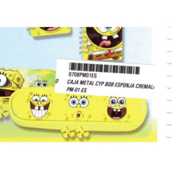 CAJA METAL CYP BOB ESPONJA CREMALLERA PM-01-ES ^