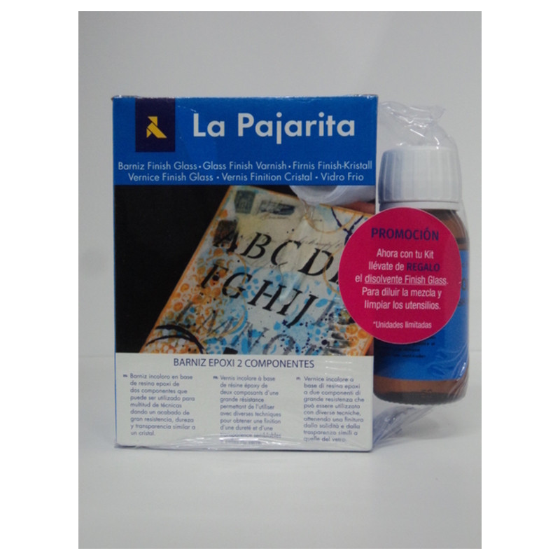 BARNIZ FINISH GLASS ACABADO CRISTAL KIT A+B 120+60ML 712147