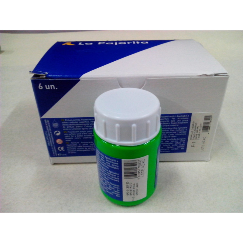 PINTURA FLUORESCENTE 35 ML VERDE CESPED F-5 116522