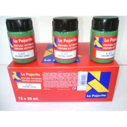 PINTURA 35 ML VERDE VIVO C/6U L-17 110522