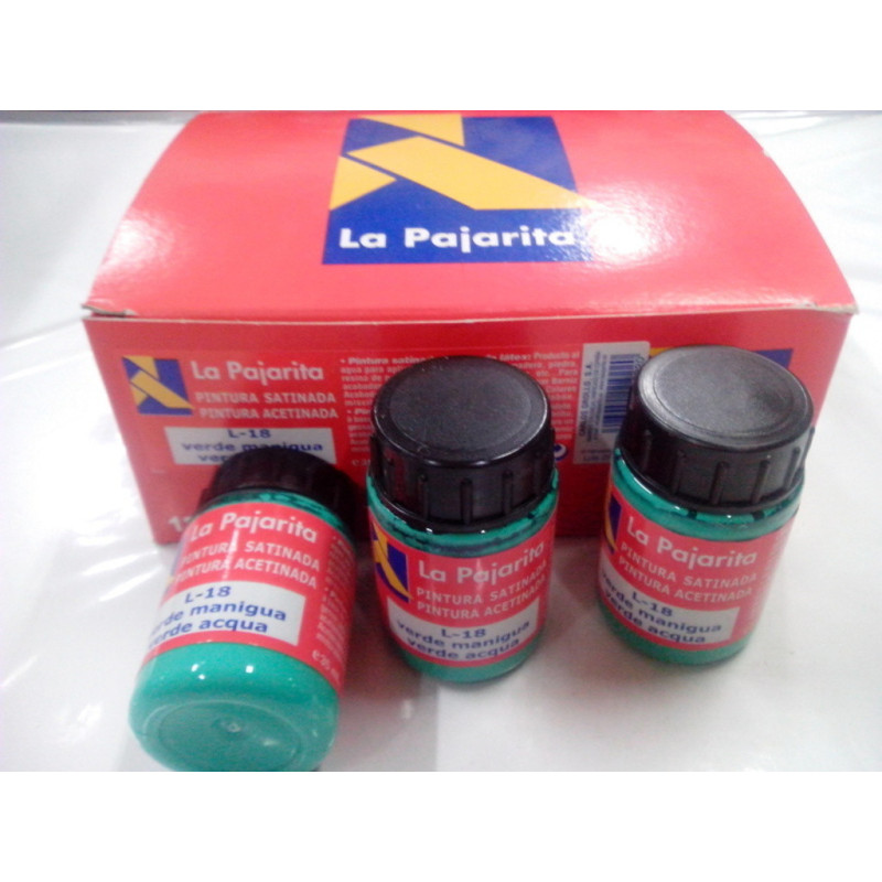 PINTURA 35 ML VERDE MANIGUA C/6U L-18 111922