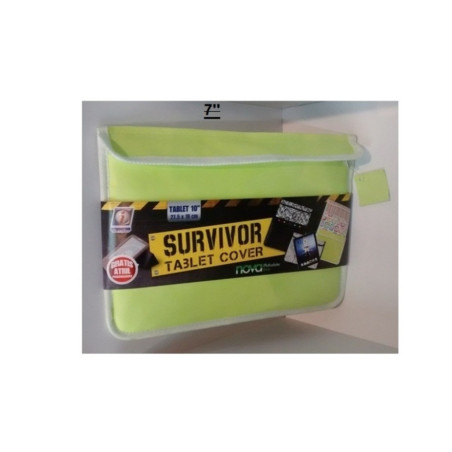 FUNDA TABLET 7" SURVIVOR LISO VERDE LIMA C/CREMALLERA ^