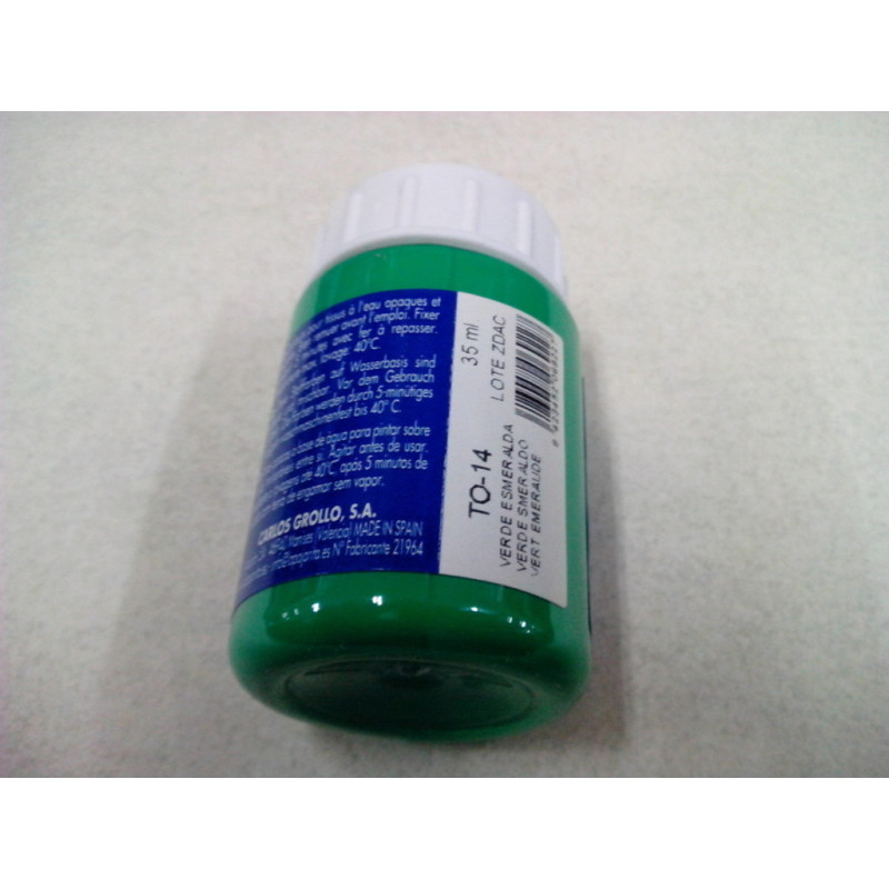 PINTURA PARA TELA OPAQUE 35ML UNIDAD TO-14 VERDE ESMERALDA 206922
