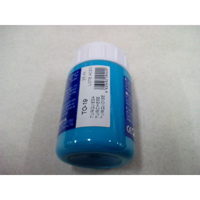 PINTURA PARA TELA OPAQUE 35ML UNIDAD TO-19 AZUL TURQUESA 209422