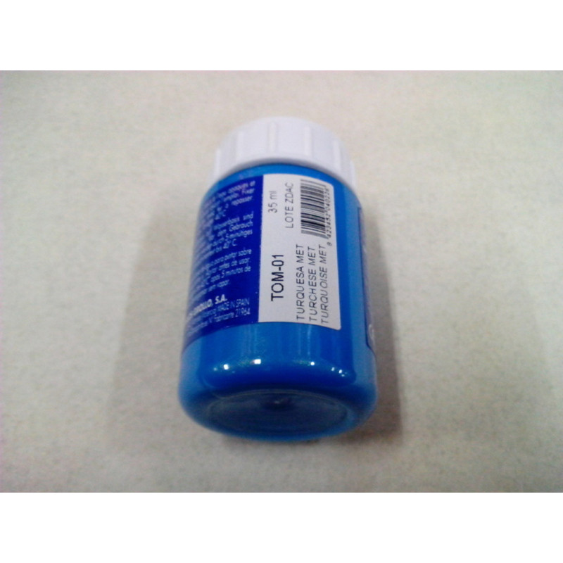 PINTURA PARA TELA OPAQUE METAL 35ML UNIDAD TOM-01 TURQUESA METALIZADO 204022