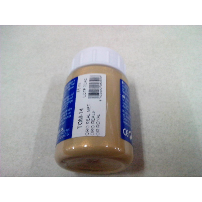 PINTURA PARA TELA OPAQUE METAL 35ML UNIDAD TOM-14 ORO REAL METALIZADO 205322