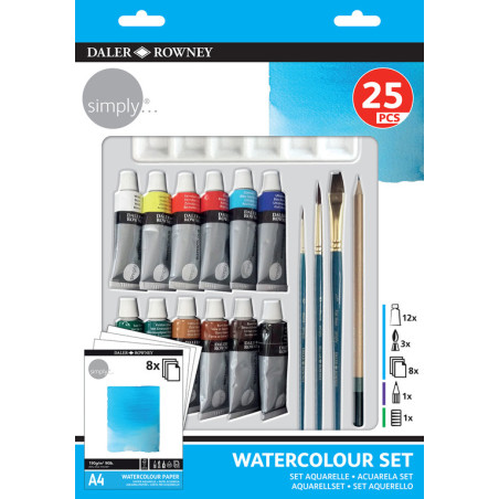 PINTURA DALER ROWNEY ACUARELA SET 25 PIEZAS 12ML 134500410 FILA