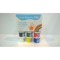 PINTURA PAJARITA PARA DEDOS SURTIDA 100 ML C/6U ^