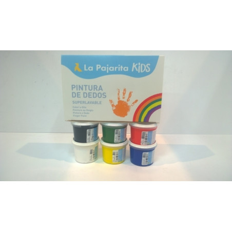 PINTURA PAJARITA PARA DEDOS SURTIDA 100 ML C/6U ^