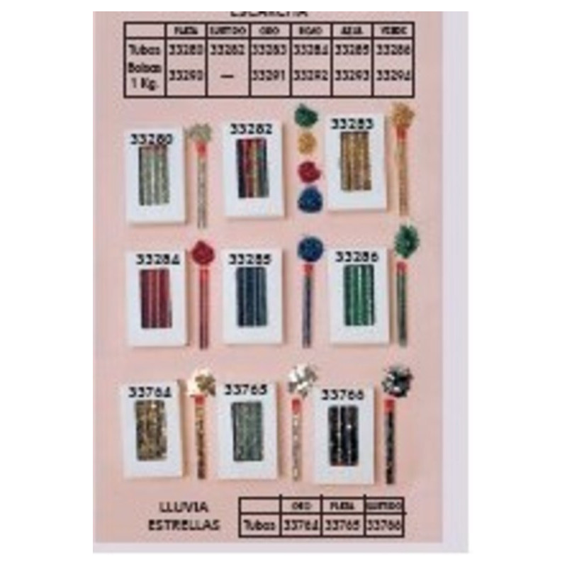 PURPURINA ESTRELLAS MULTICOLOR TUBO C/12U ^