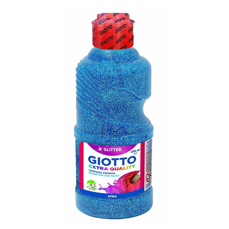 TEMPERA GIOTTO LIQUIDA GLITTER AZUL 250ML FILA