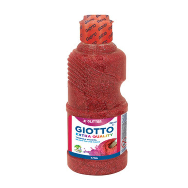 TEMPERA GIOTTO LIQUIDA GLITTER ROJO 250ML FILA