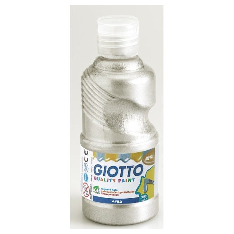 TEMPERA GIOTTO LIQUIDA METAL PLATA 250ML FILA 5314 02