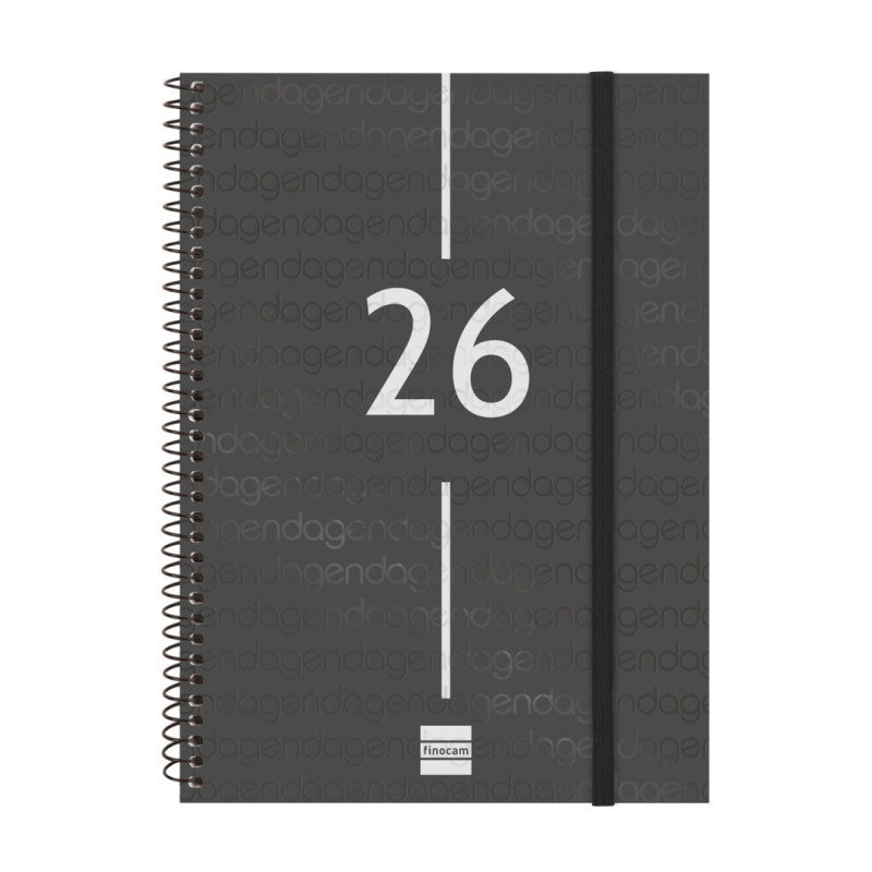 AGENDA YEAR E10 SVV 2026 NEGRO+ FINOCAM26 742036026 162 X 14 X 212 MM