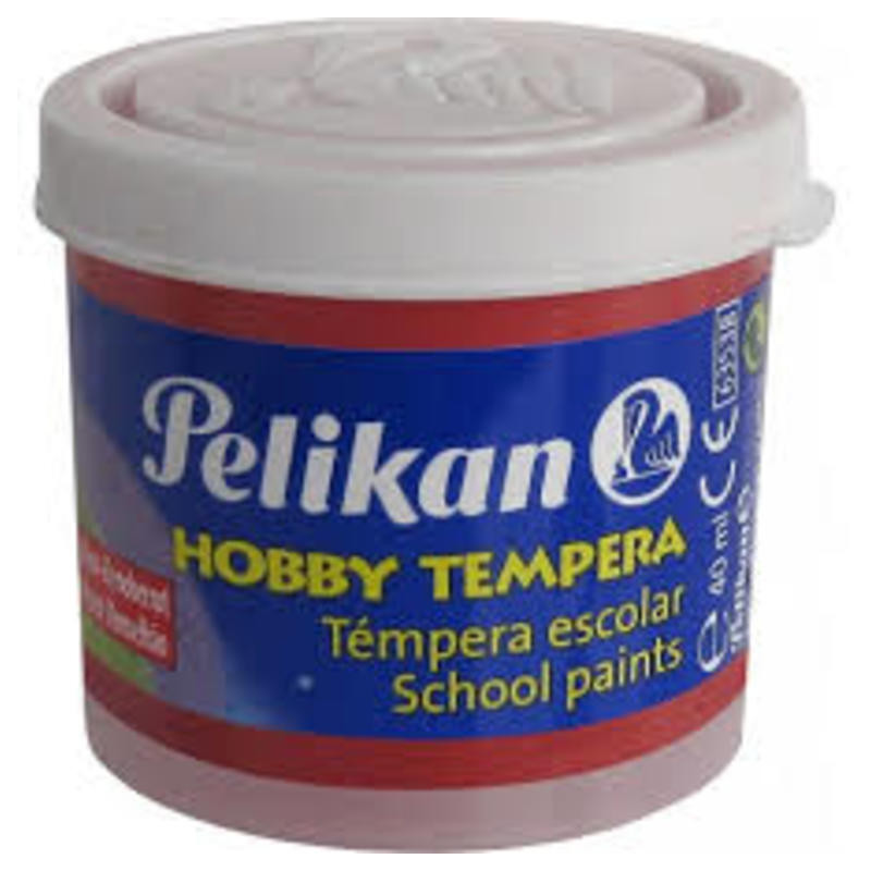 TEMPERA PELIKAN  HOBBY 40ML BERMELLON C/6U