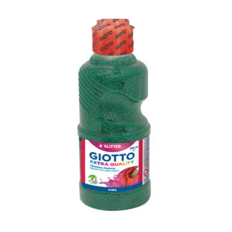 TEMPERA GIOTTO LIQUIDA GLITTER VERDE 250ML FILA