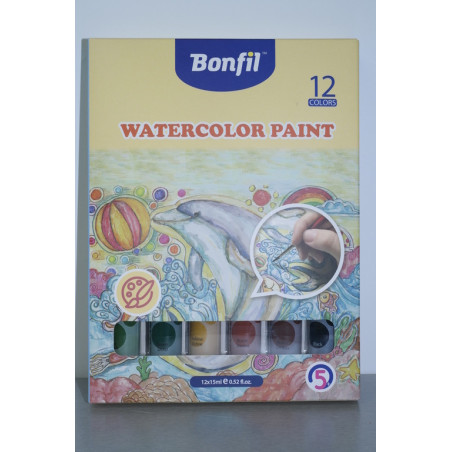 ACUARELA PAE TUBO ESCOLAR SET 12 COLORES 15ML BW6064