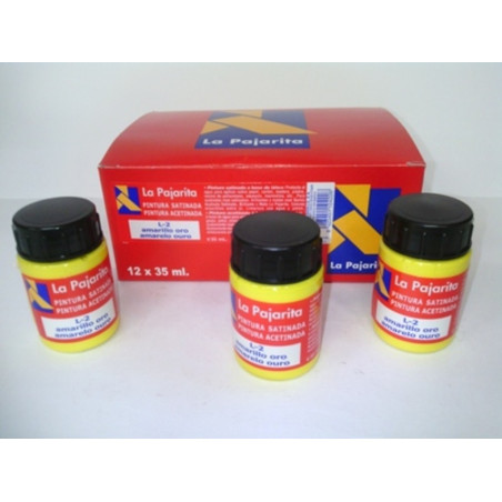 PINTURA PAJARITA 35 ML AMARILLO ORO C/6U L-2 110422