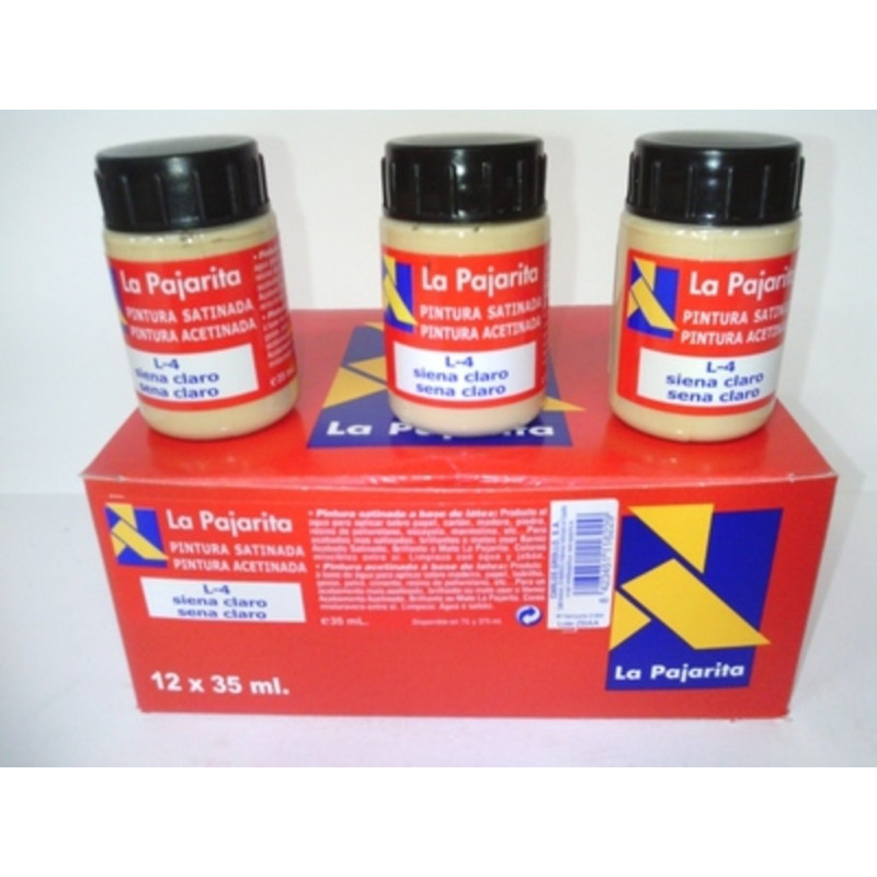 PINTURA PAJARITA 35 ML SIENA CLARO C/6U L-4 111622