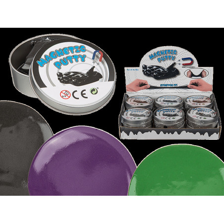 PLASTILINA MAGNETICA EN LATA 60G APROX 3 COLORES SURTIDOS UNIDAD 12/2083 OOTB