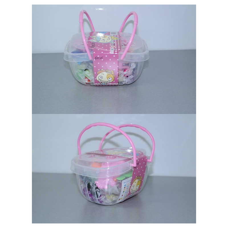 JUEGO FORCEL PLASTILINA MOLDES CUBO CESTA 24 PZAS 2533