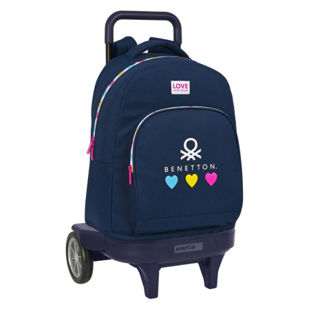 MOCHILA GDE. C/RUEDAS COMPACT EVOL. EXT. BENETTON "LOVE" SAFTA23 ENERO 612350218