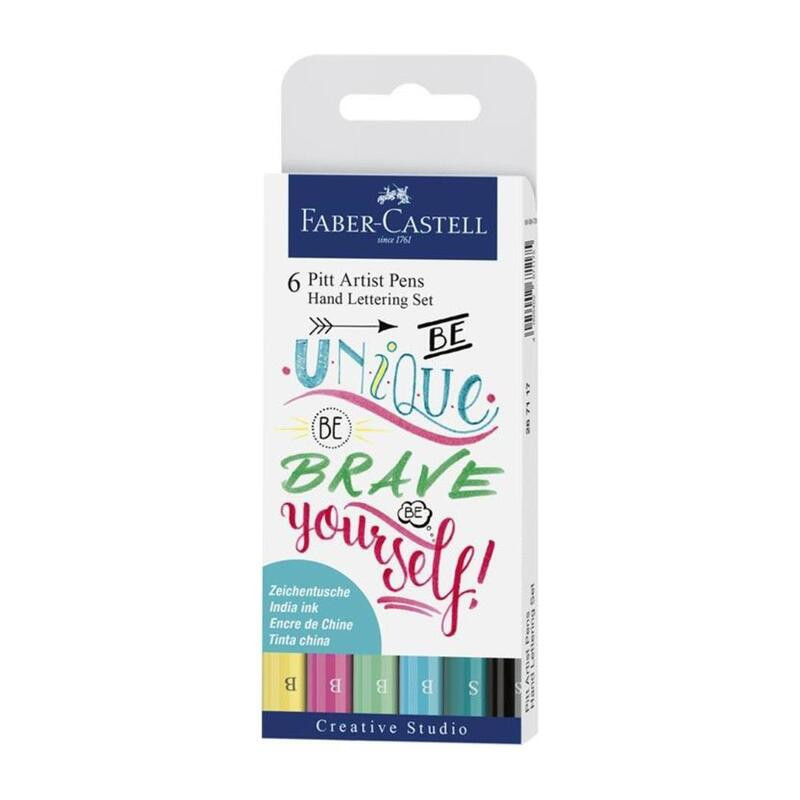 JUEGO FABER-CASTELL CREATIVE STUDIO PITT ARTIST PENS 267116 6 PIEZAS