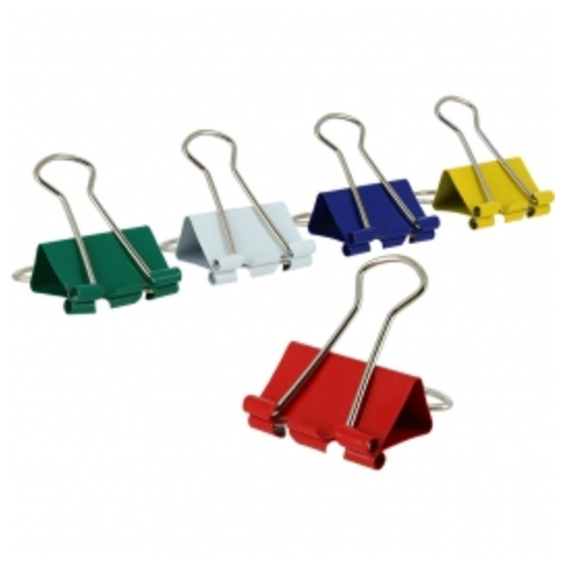 PINZA ABATIBLES GRAFOPLAS 25MM COLORES SURTIDOS CAJA 12U 00028599