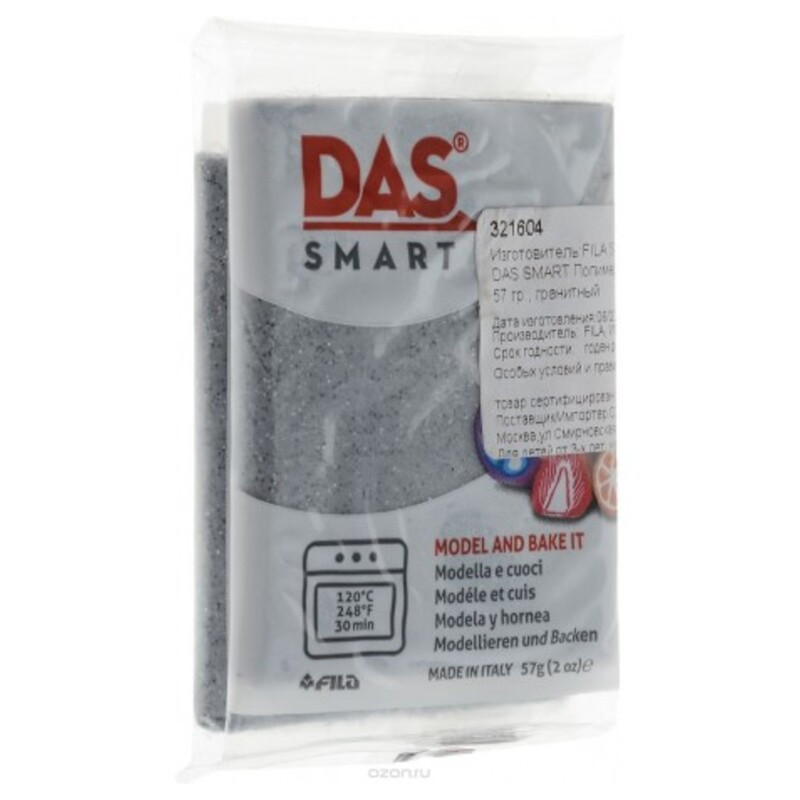 PASTA MODELAR POLIMERICA DAS SMART 57G 321604 GRANITO FILA