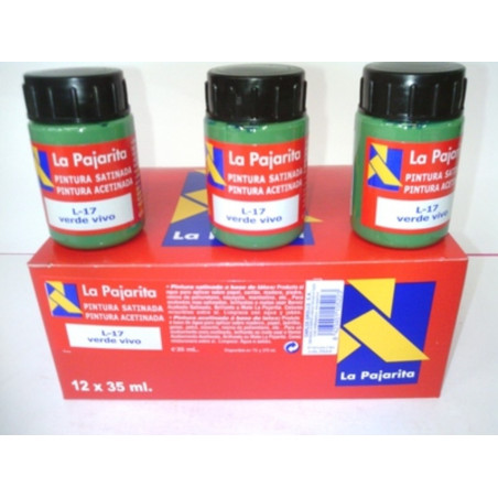 PINTURA PAJARITA 35 ML VERDE VIVO C/6U L-17 110522